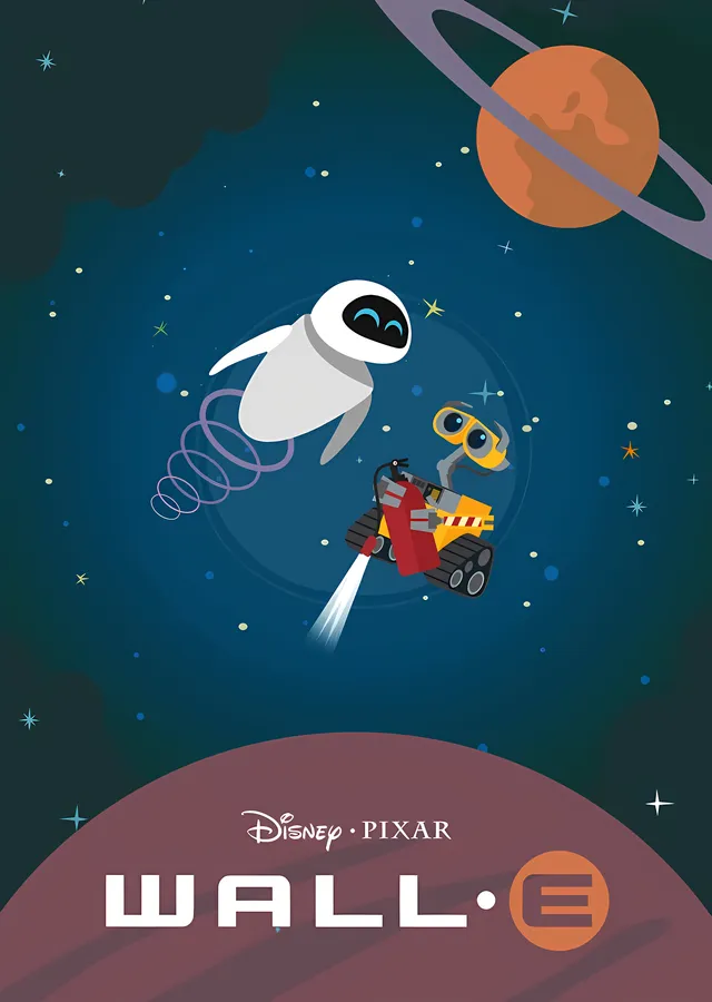WALL-E ve Eve: Uzayda metal tablo