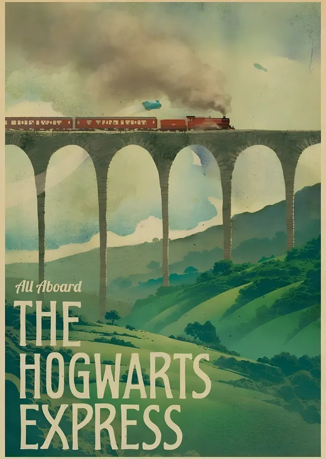The Hogwarts Express · All Aboard metal tablo