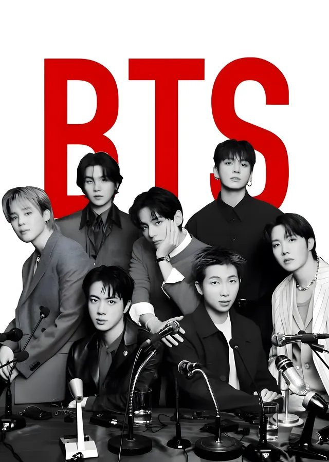 BTS: Mikrofonlarda Birlikte metal tablo