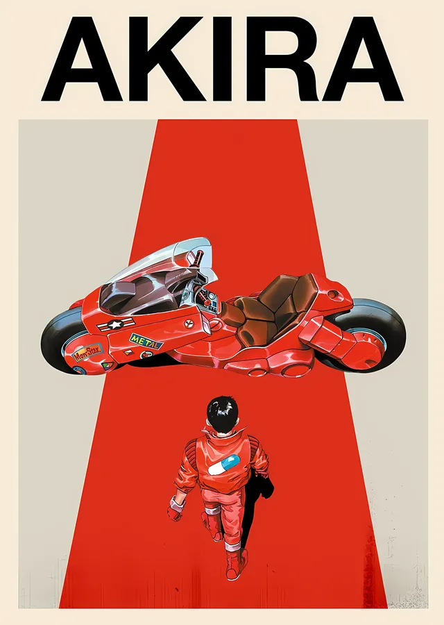 Akira: Kırmızı Motosiklet - Akira - Katsuhiro Otomo metal tablo