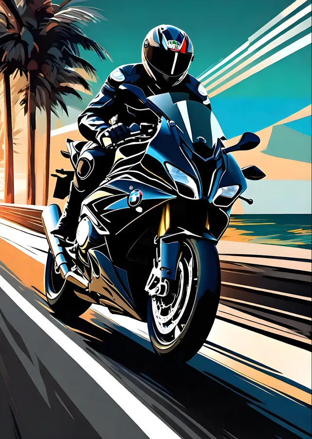 BMW S 1000 RR - Sahil Yolu metal tablo