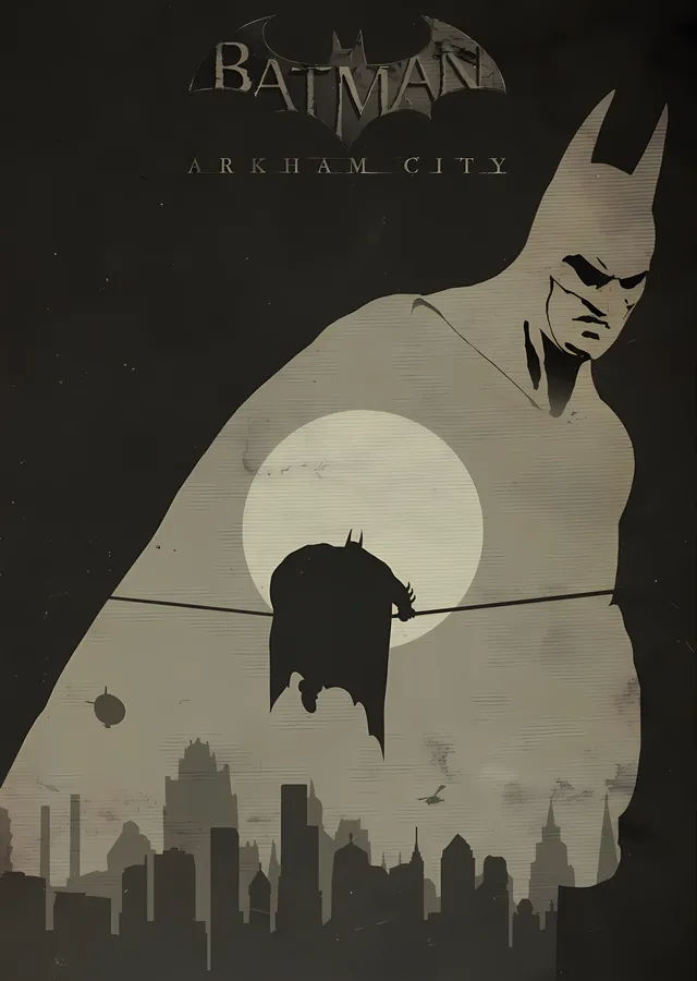 Batman: Arkham City metal tablo