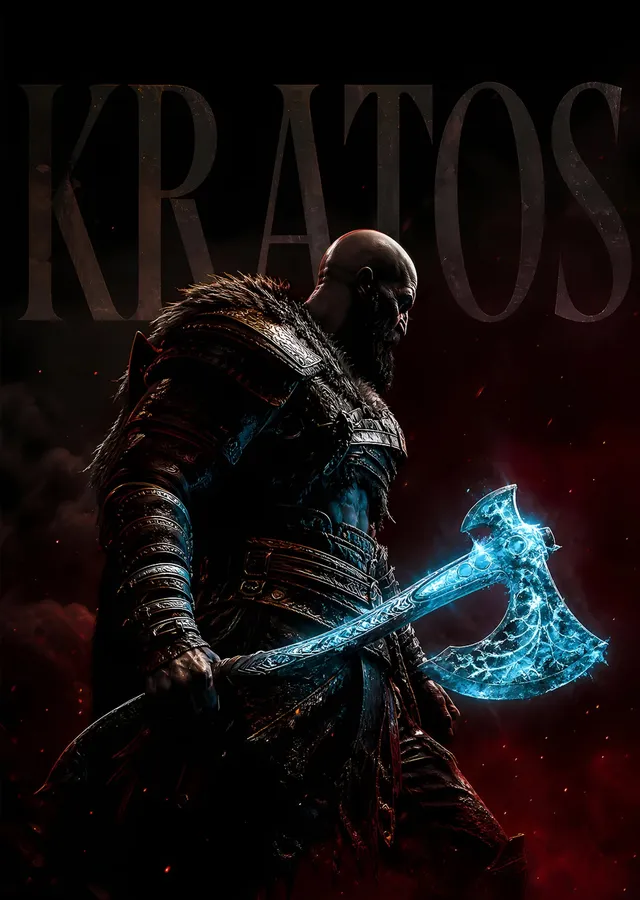 God of War - Kratos metal tablo
