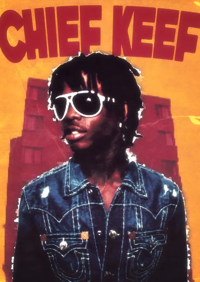 Chief Keef: Turuncu Blok metal tablo