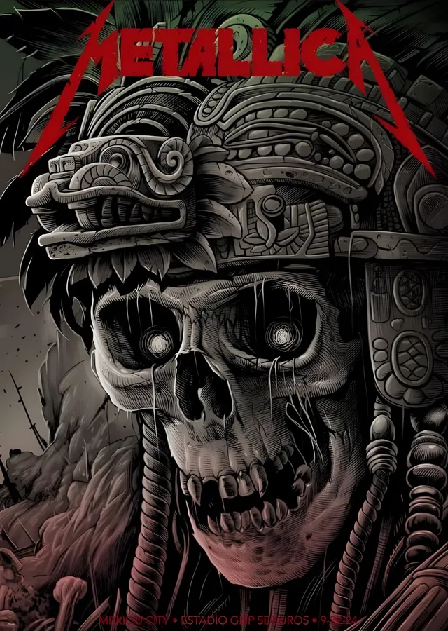 Metallica: Aztek Kafatası metal tablo