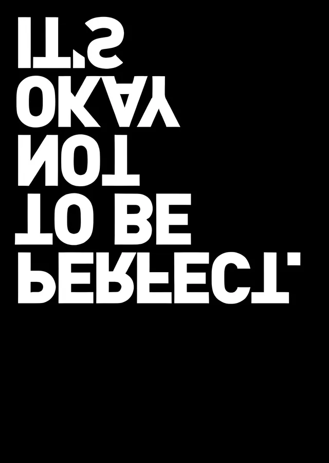 It's Okay Not To Be Perfect metal tablo