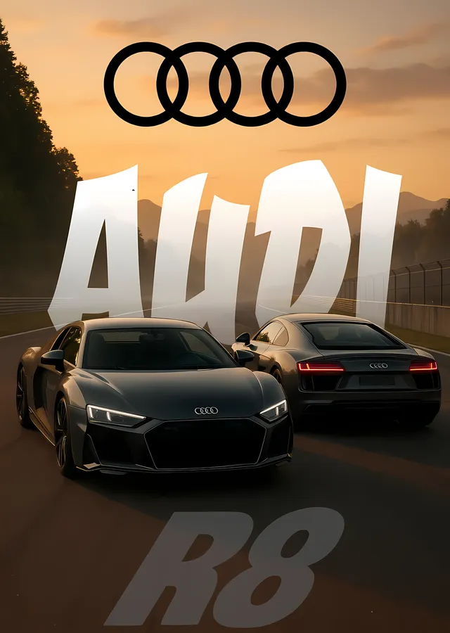Audi R8 metal tablo