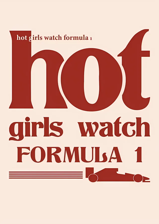 Hot Girls Watch Formula 1 metal tablo