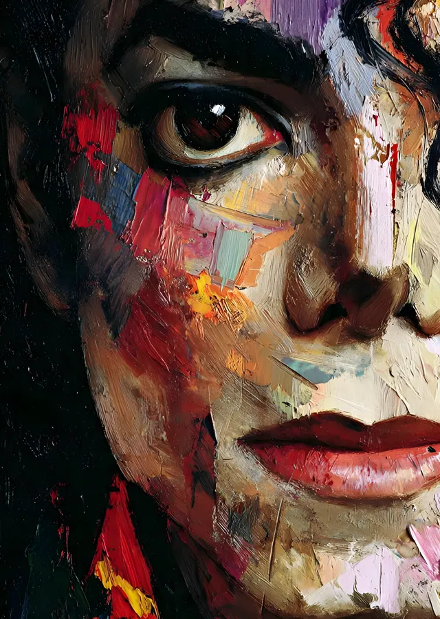 Michael Jackson: Spatula Portre metal tablo