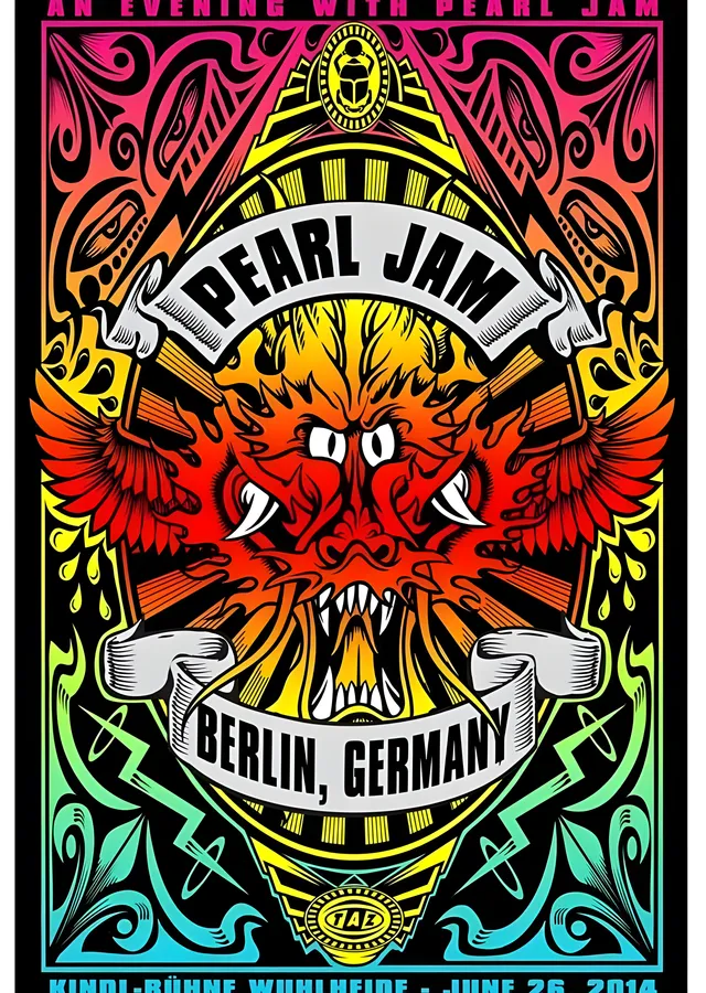 Pearl Jam: Berlin 2014 metal tablo