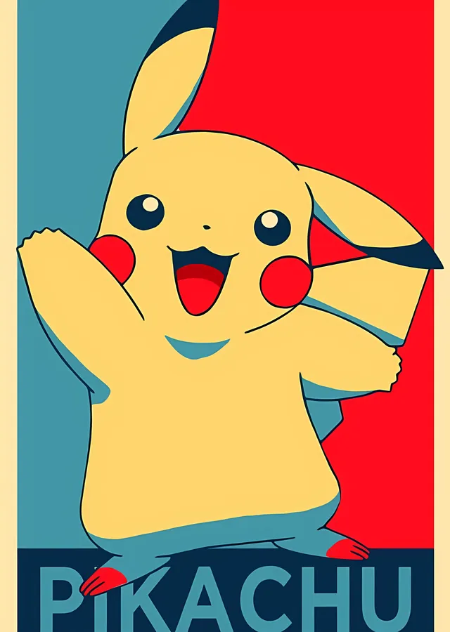 Pikachu: Umut Posteri metal tablo