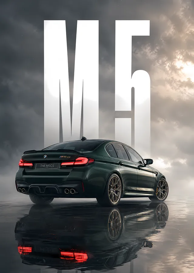 BMW M5 metal tablo