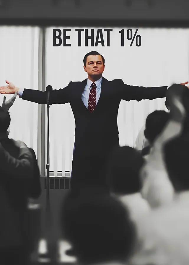 The Wolf of Wall Street - Be That 1% metal tablo