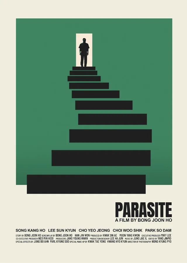 Parasite: Stairway Figure metal tablo