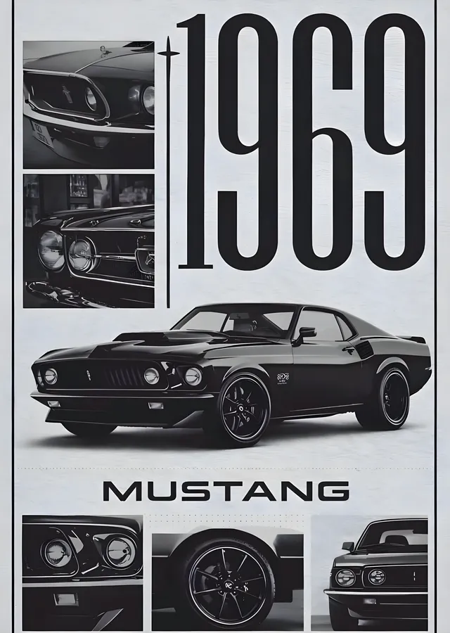 1969 Mustang metal tablo