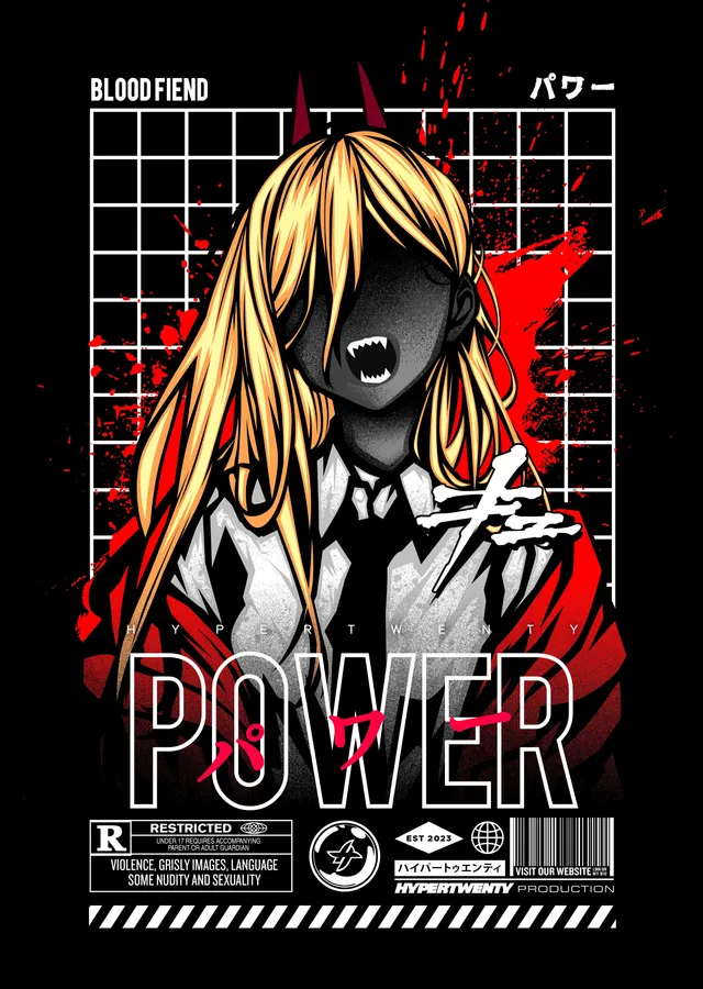 Chainsaw Man: Power'ın Kan İzi metal tablo