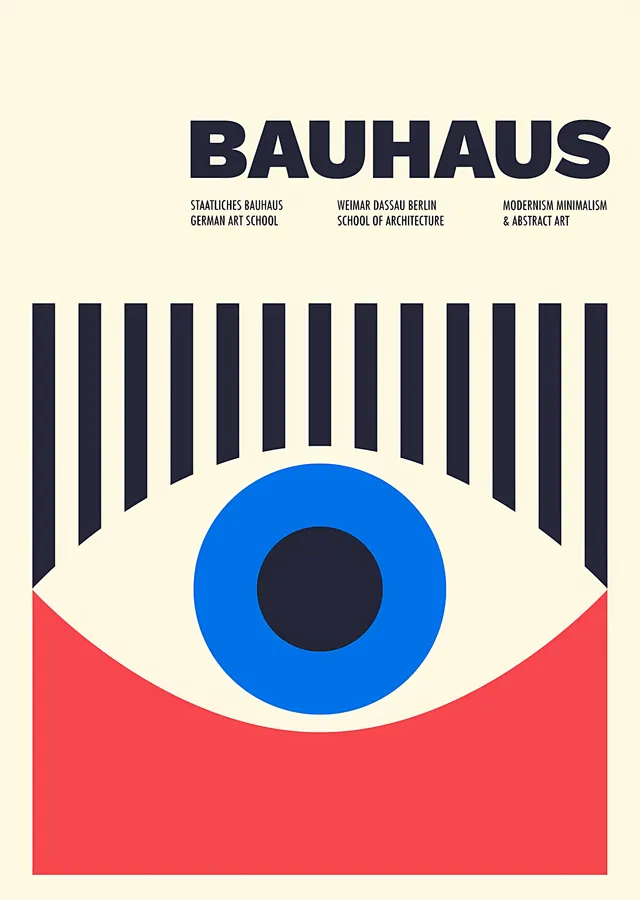 Bauhaus: Göz metal tablo