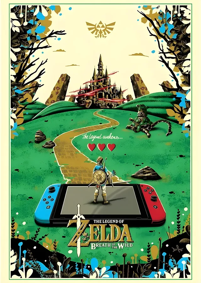 Zelda: Breath of the Wild Switch metal tablo