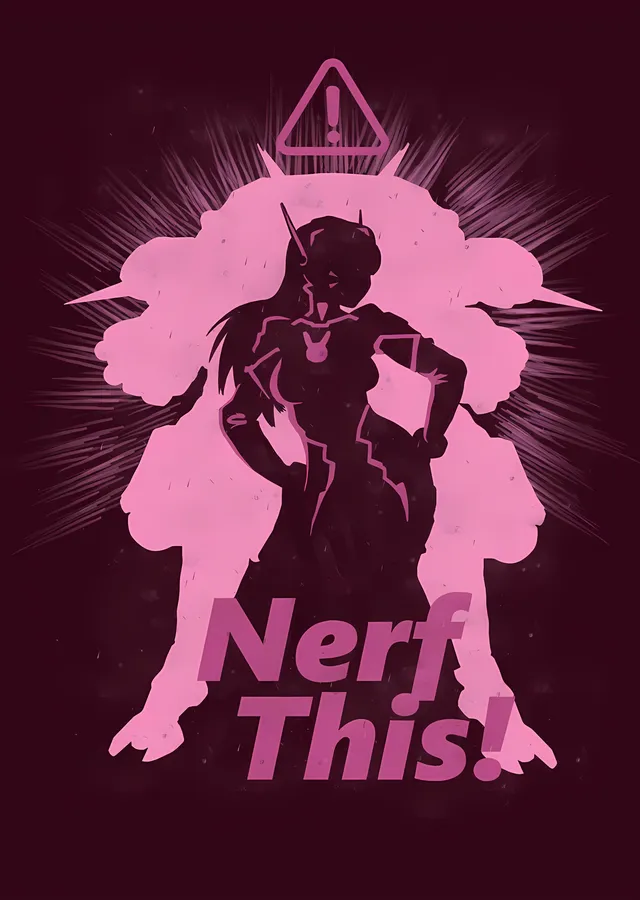 D.Va - Nerf This! metal tablo