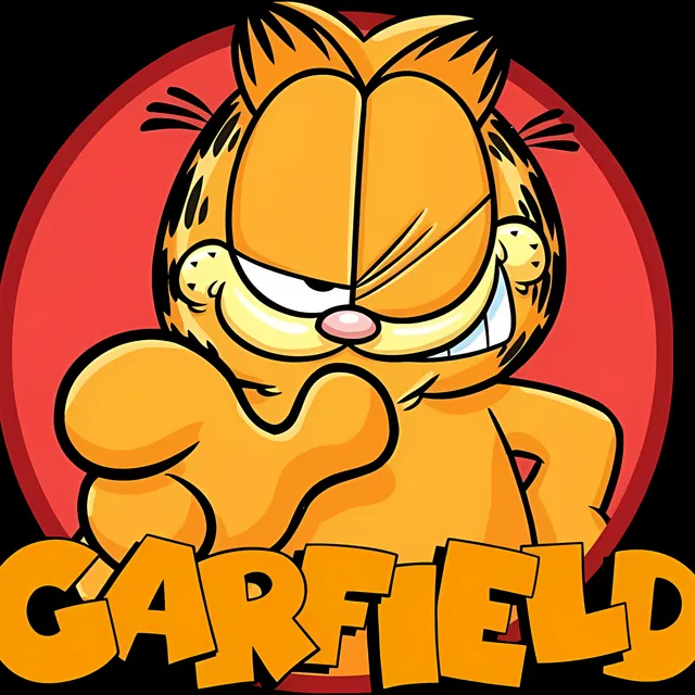 Garfield: Kırmızı Daire metal tablo