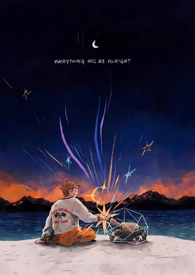Everything Will Be Alright · Yıldızlı Gece metal tablo