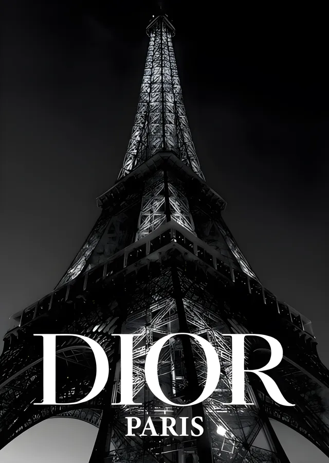 Dior Paris: Eiffel Tower metal tablo