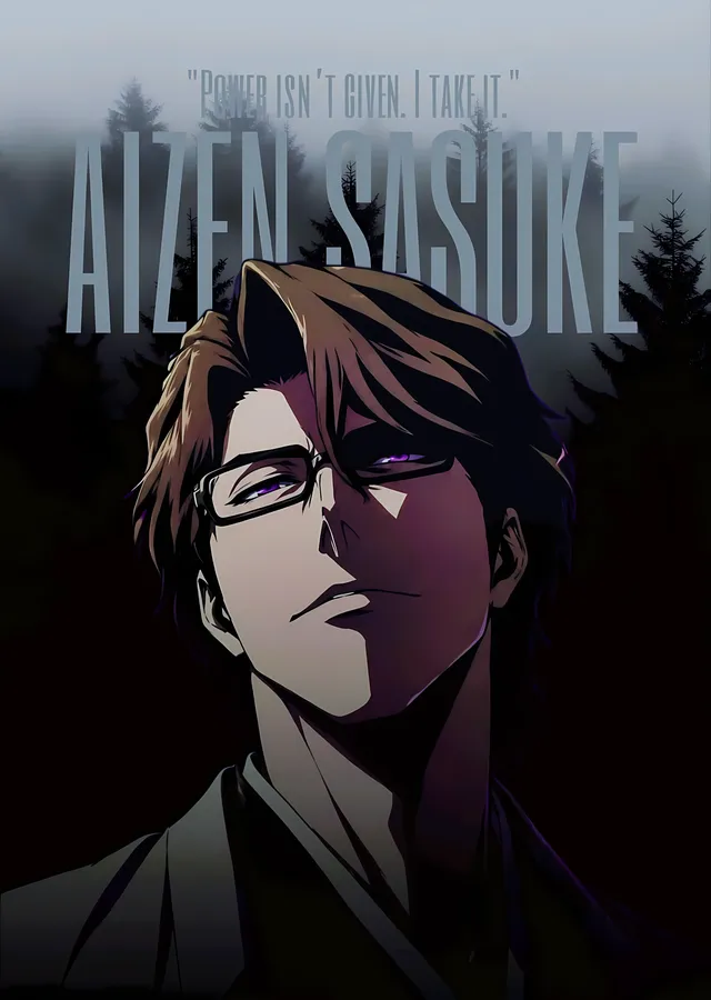 Aizen - Gözlüklü Portre metal tablo