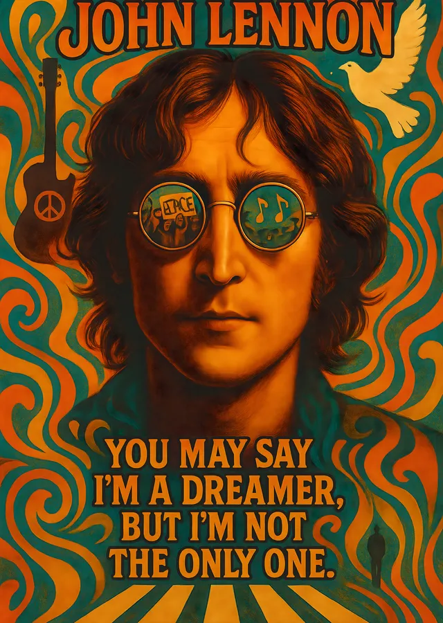 John Lennon: You May Say I'm a Dreamer metal tablo