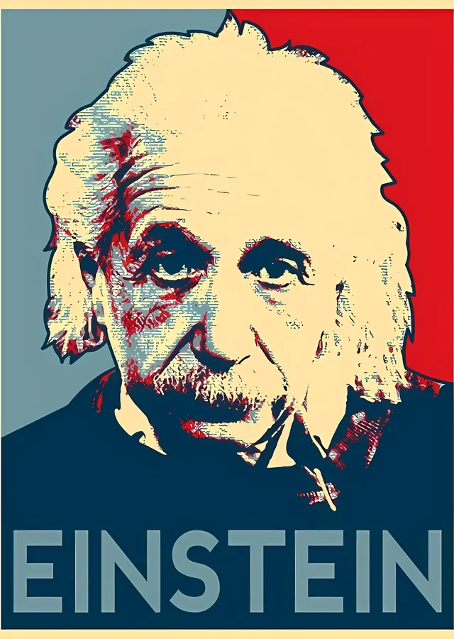 Albert Einstein: Pop Art Portresi metal tablo