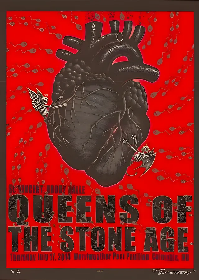 Queens of the Stone Age: Columbia 2014 metal tablo
