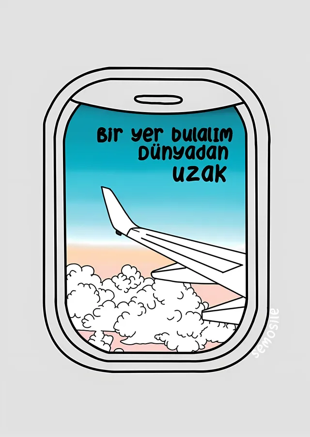 Dünyadan Uzak Bir Yer metal tablo