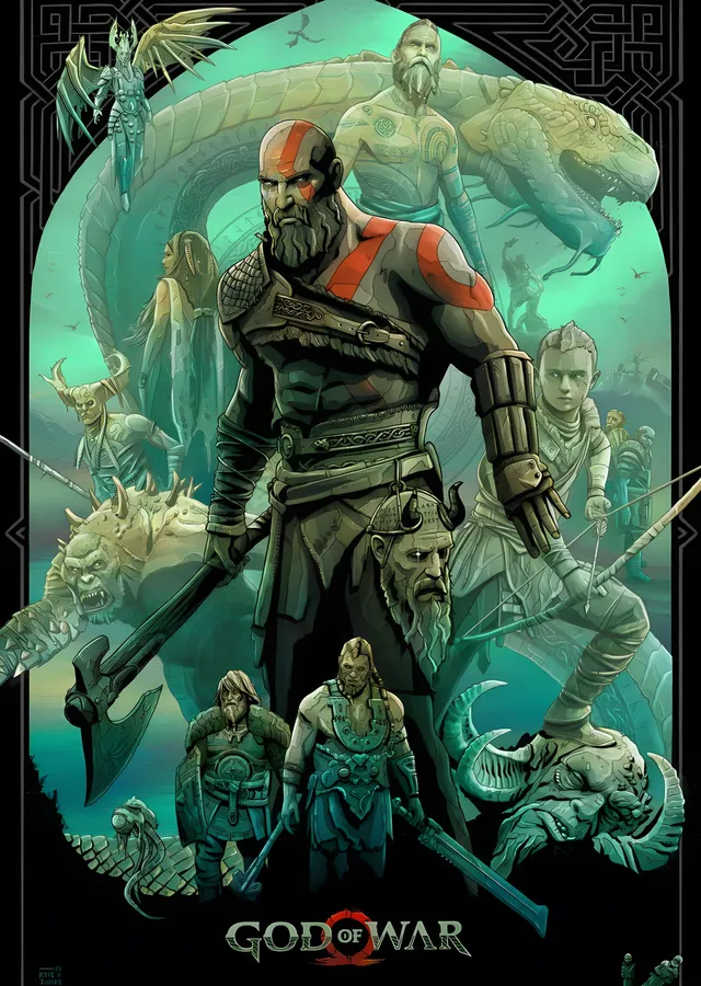 God of War: Yeşil Kadro metal tablo