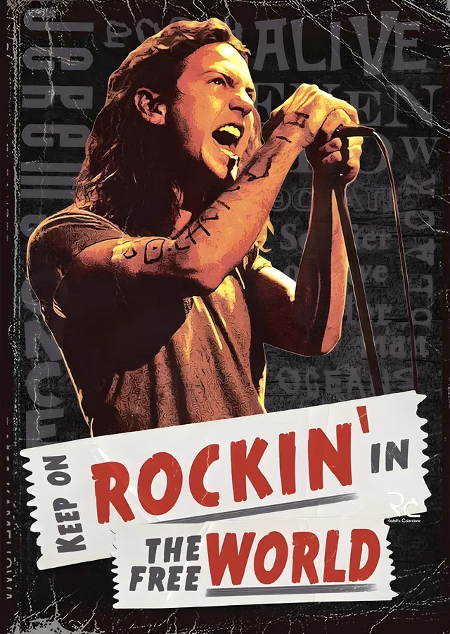 Pearl Jam: Keep on Rockin' in the Free World metal tablo