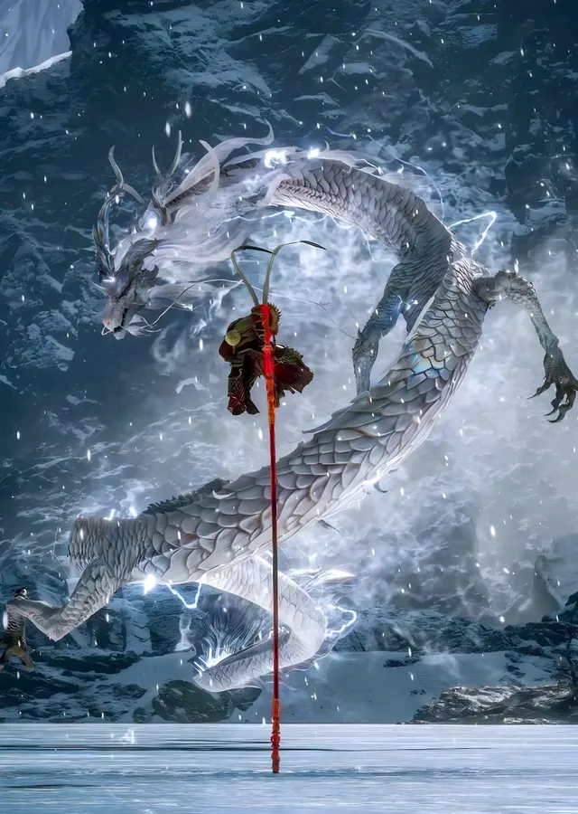 Black Myth: Wukong Buz Ejderhası metal tablo