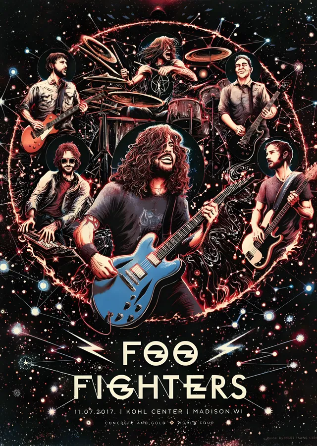 Foo Fighters: Madison 2017 metal tablo
