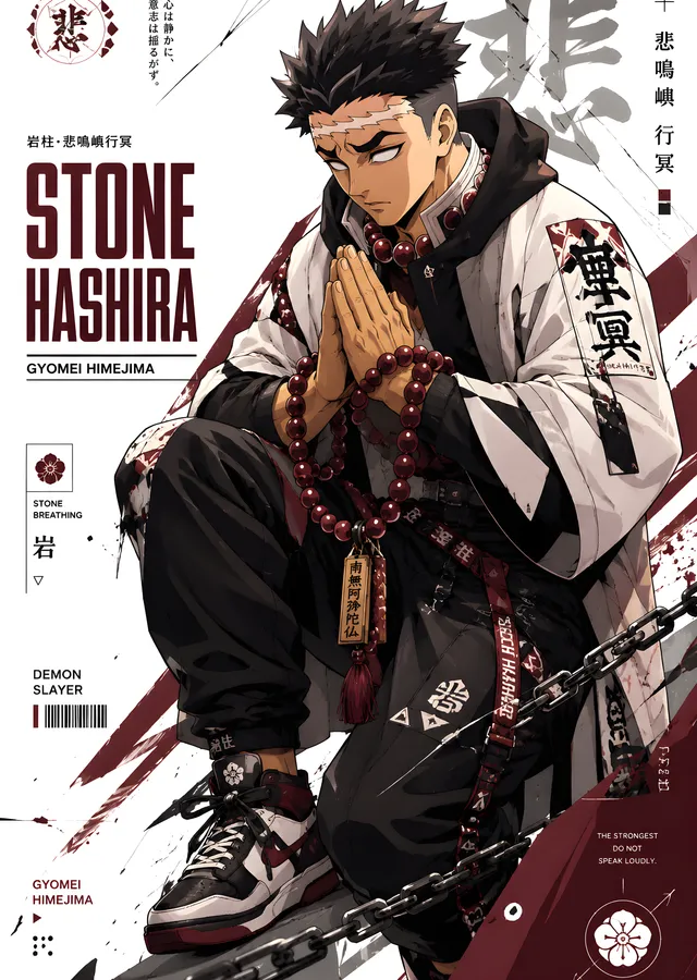 Demon Slayer - Gyomei Himejima metal tablo