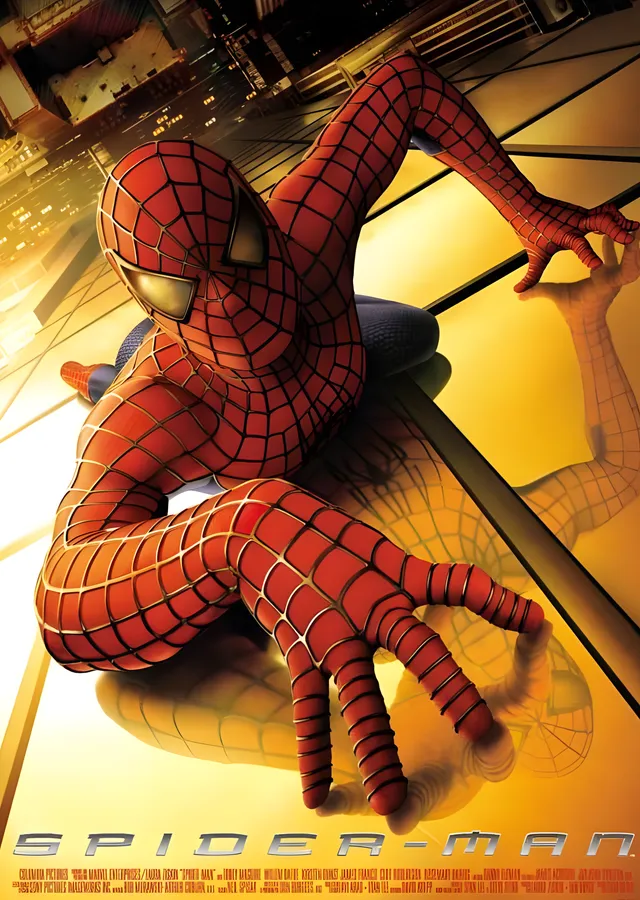 Spider-Man: Sarı Zemin Tırmanış metal tablo