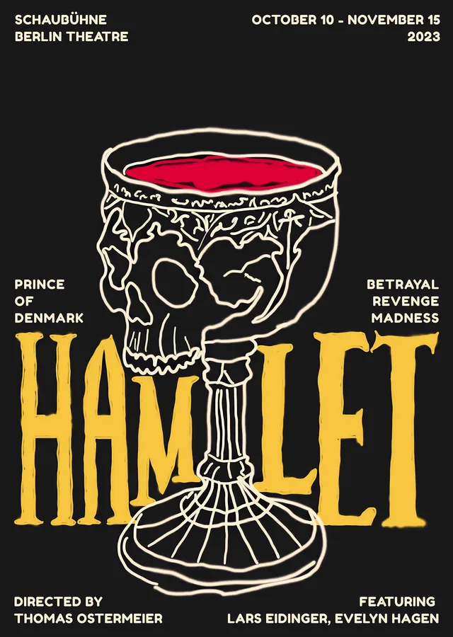 Hamlet - Schaubühne Berlin Theatre metal tablo