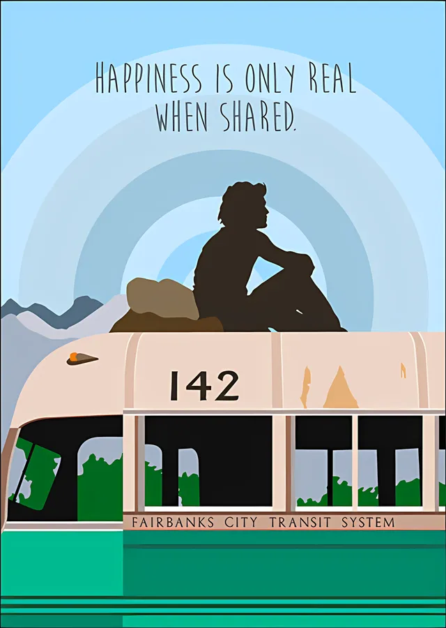 Into the Wild: 142 Numaralı Otobüs metal tablo