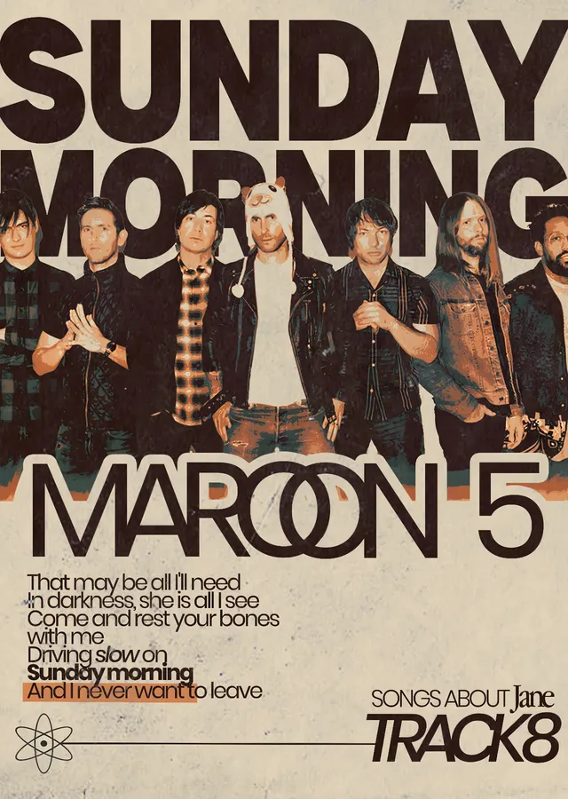 Maroon 5: Sunday Morning Şarkı Sözü metal tablo