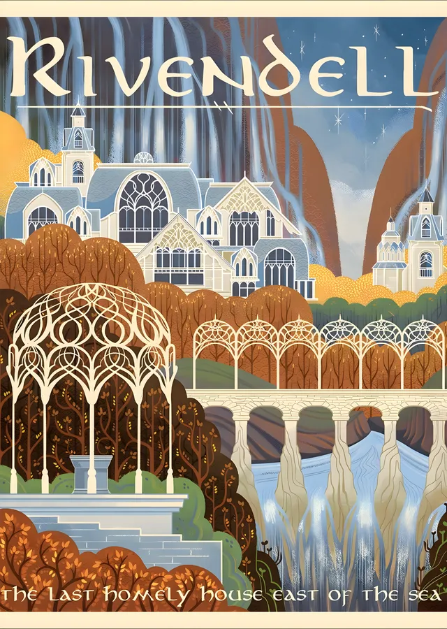 Rivendell: The Last Homely House East of the Sea metal tablo