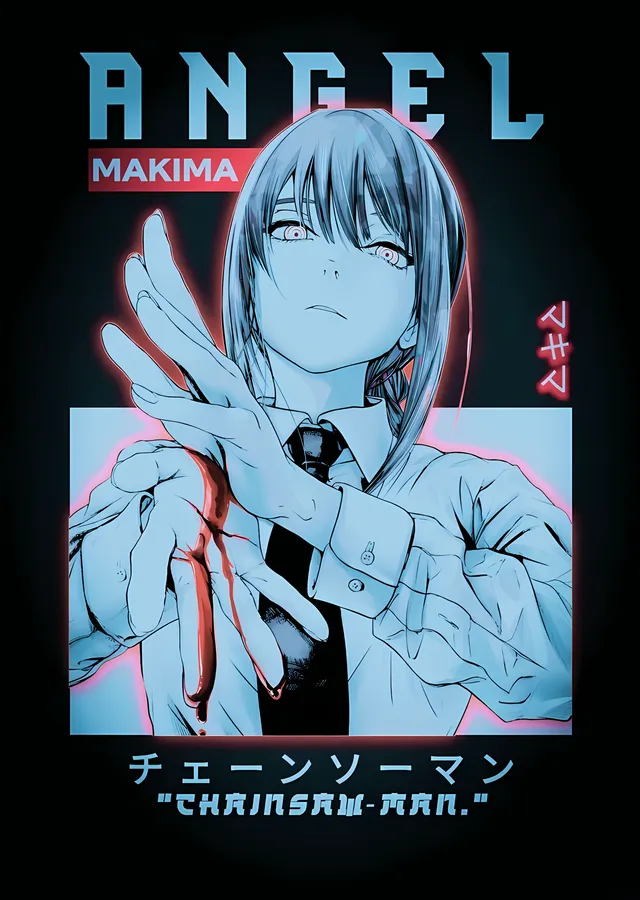 Chainsaw Man: Makima Melek Portresi metal tablo