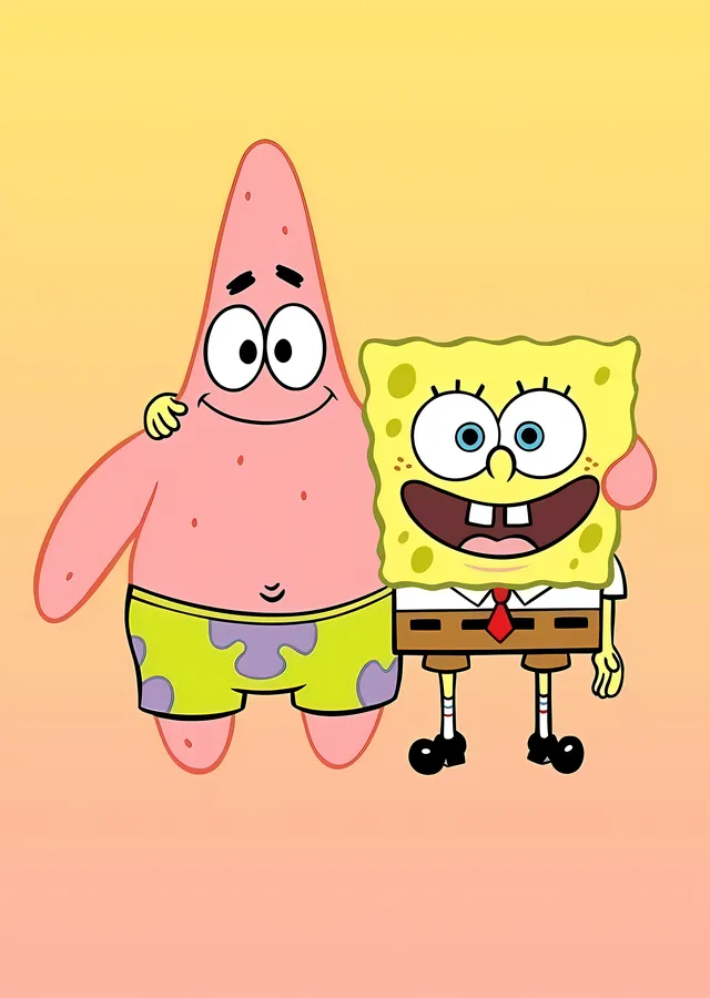 SpongeBob ve Patrick: Karikatür metal tablo