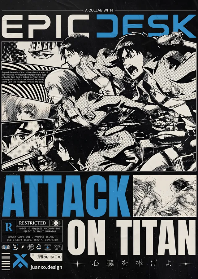 Attack on Titan: Kalbini Adamak metal tablo