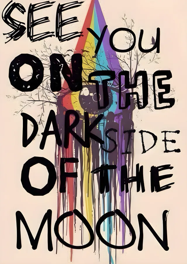 Pink Floyd - The Dark Side of the Moon: Çok Renkli Uçan Ok metal tablo