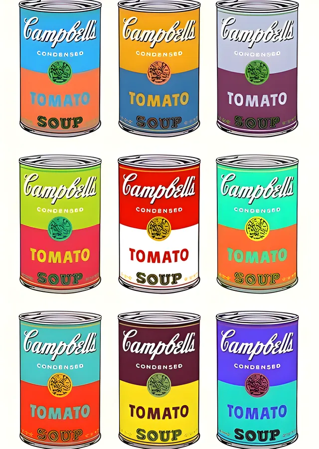 Pop Art: Çorba Kutuları metal tablo