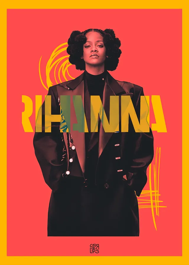 Rihanna: Pop Kültürü İkonu metal tablo