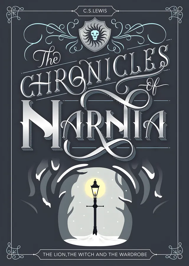 The Chronicles of Narnia: Süslü Tipografi metal tablo
