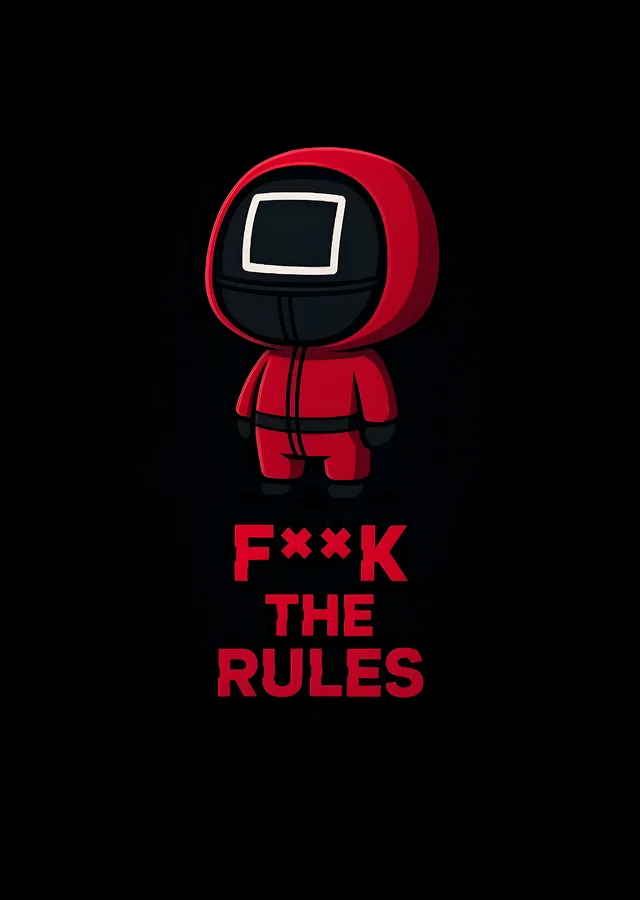 Squid Game: F**K THE RULES metal tablo