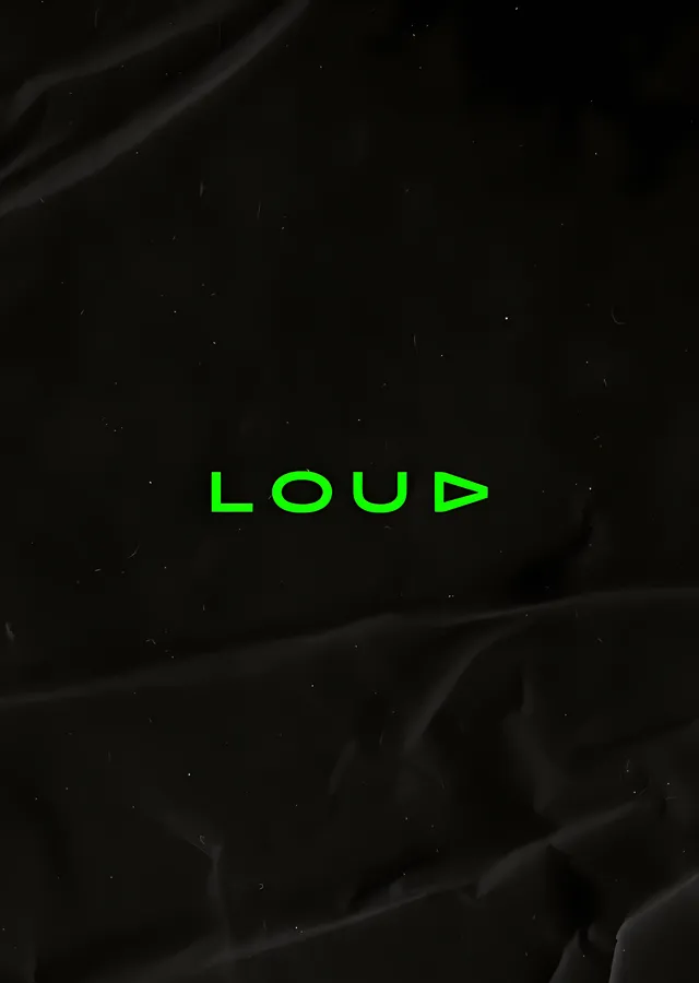 LOUD - Minimal Neon metal tablo